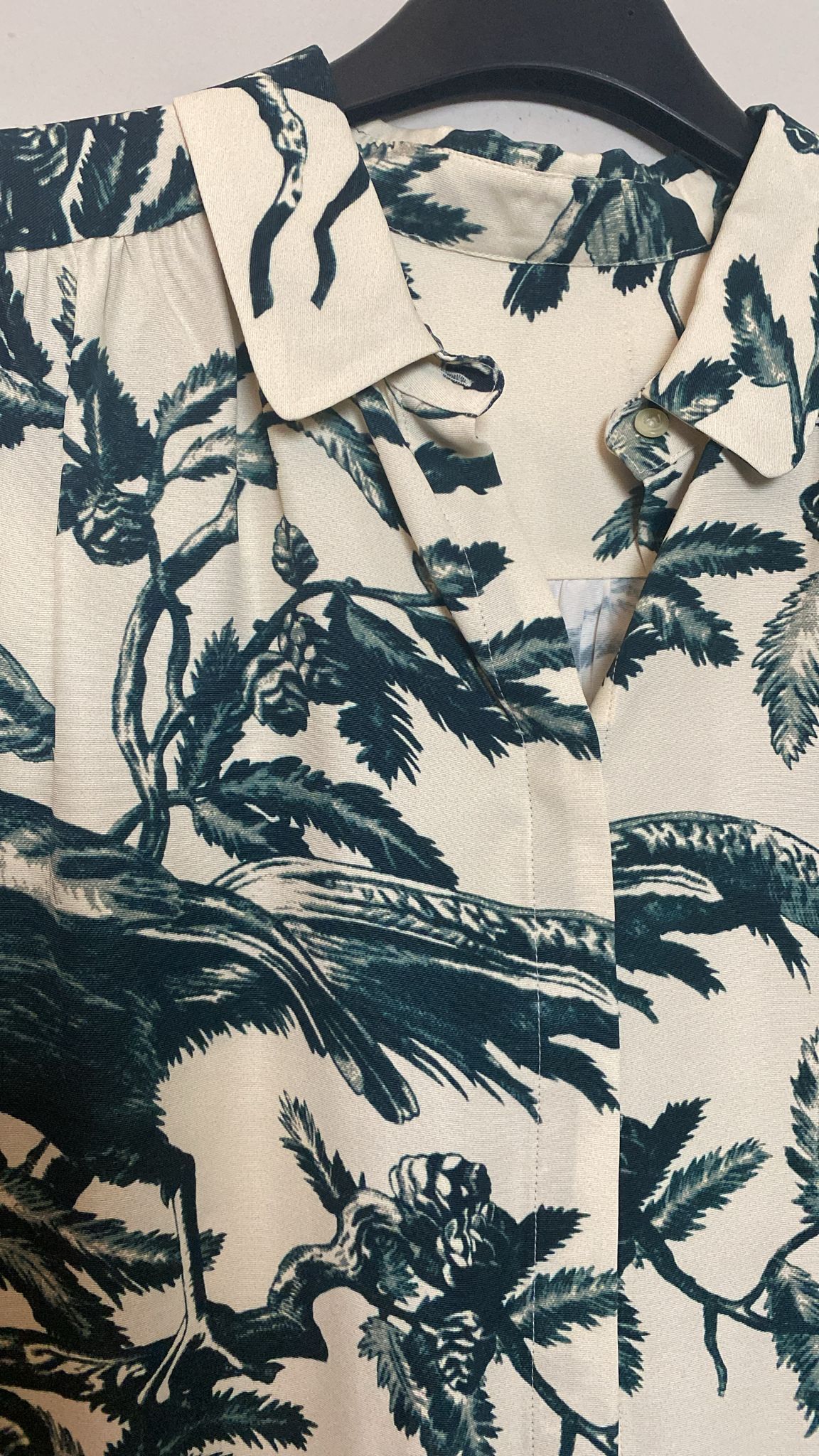 Sportmax 100% Viscose Shirt with Botanical Print - Size 44 IT