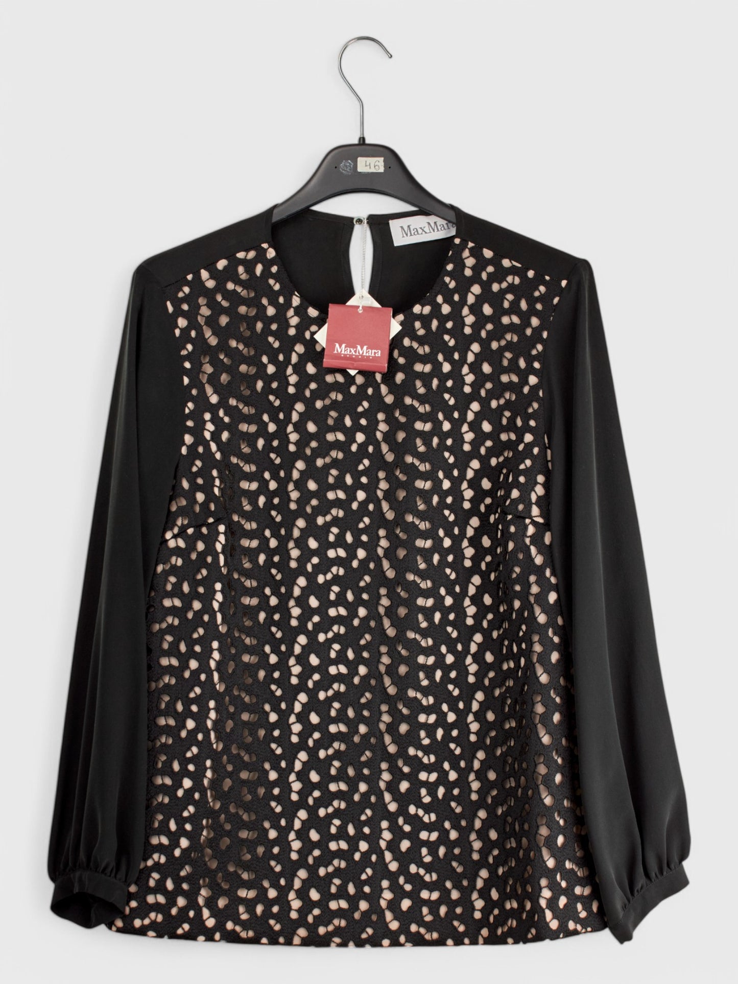 Silk Lace Evening Blouse Size 46