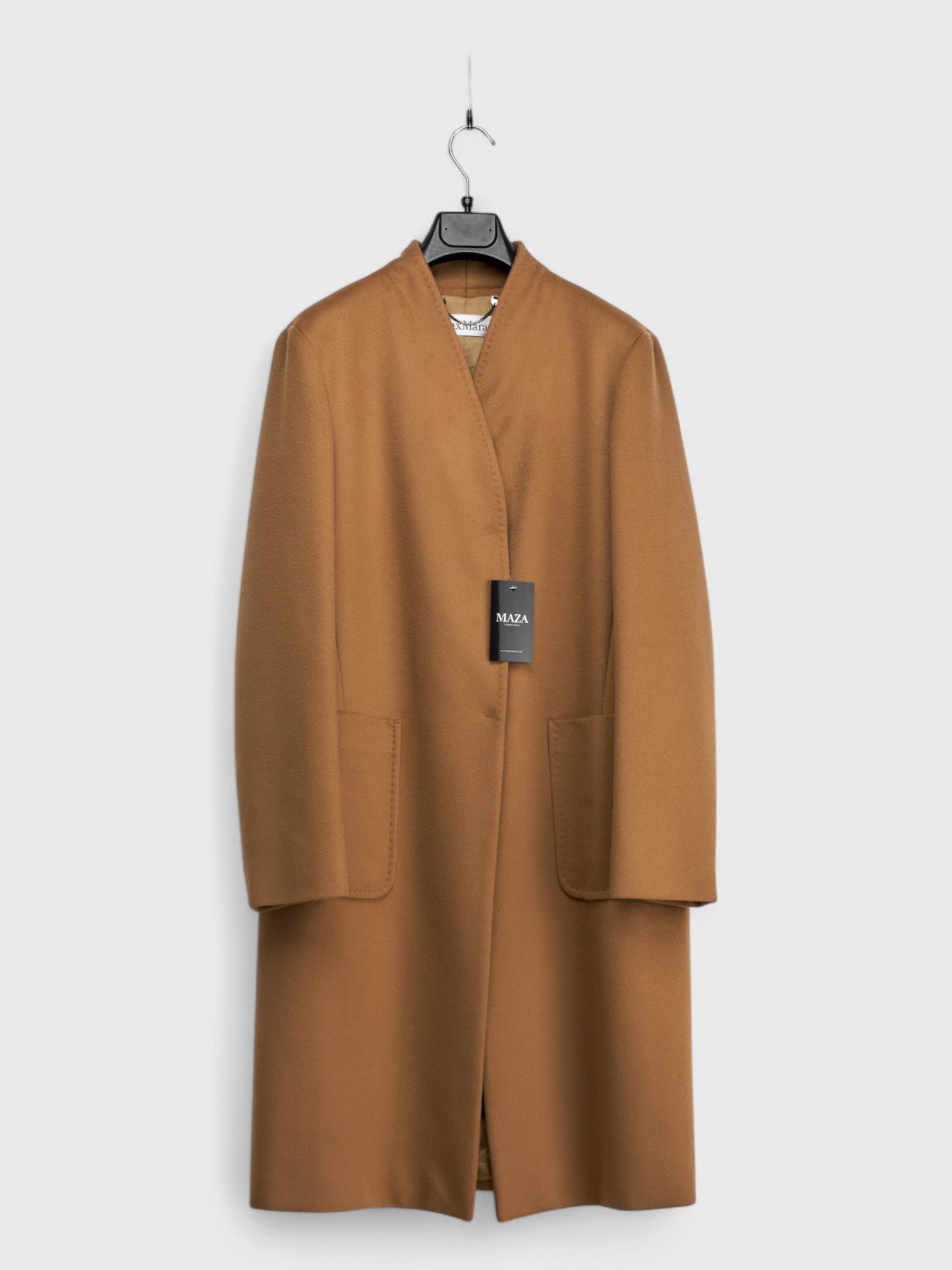 Camel Color Wool Coat - Size 48