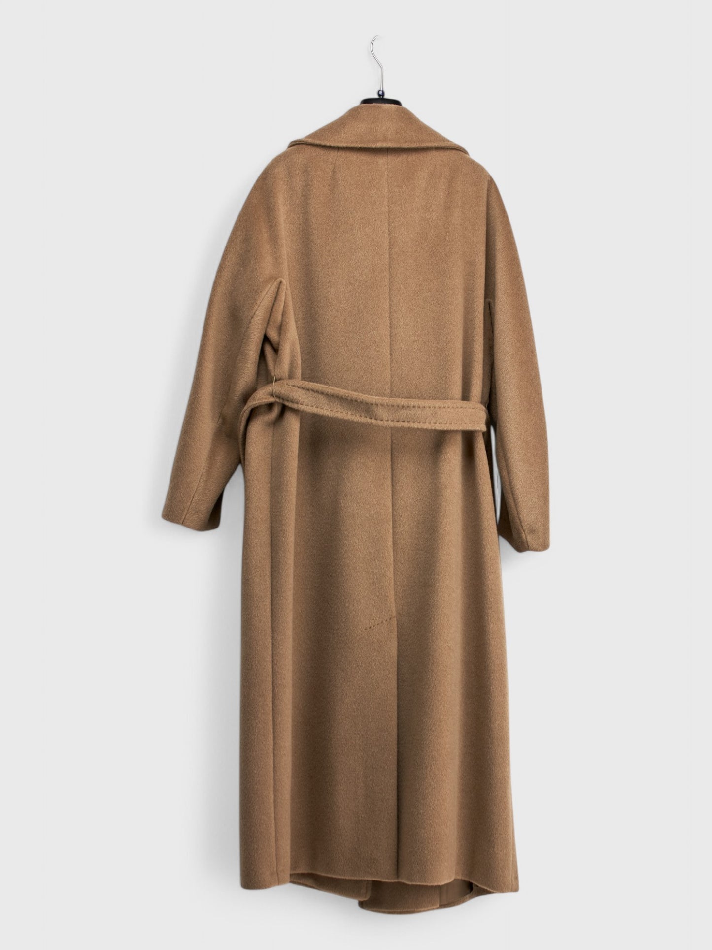 Beige Color 100% Wool Long Coat - Size 46