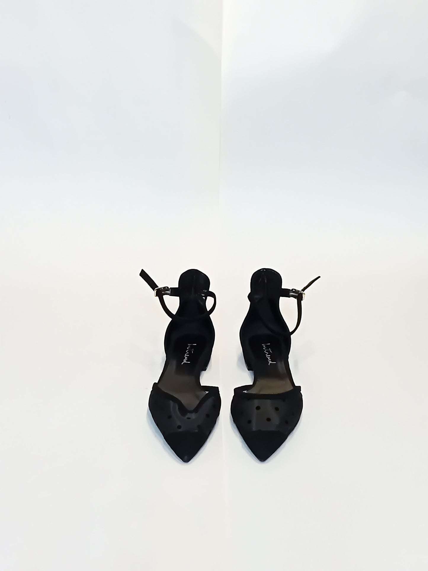 Intrend Black Cut-Out Pointed Toe Sandals (Size 39) - 1cm