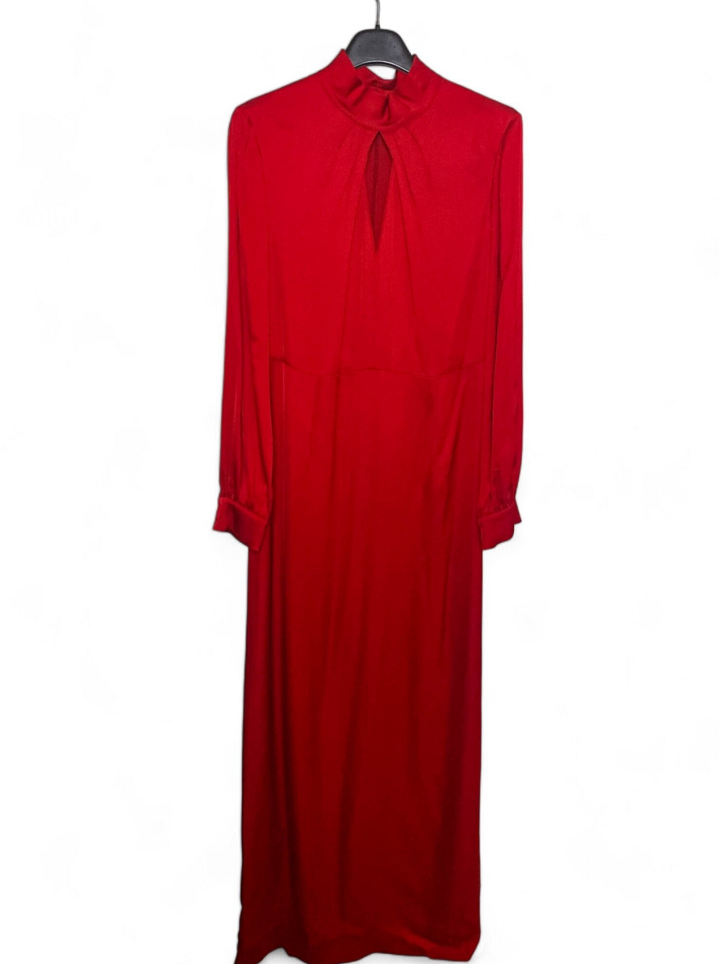 Elegant Red SportMax Long Dress - Size 42 IT, Viscose, 152 cm Length