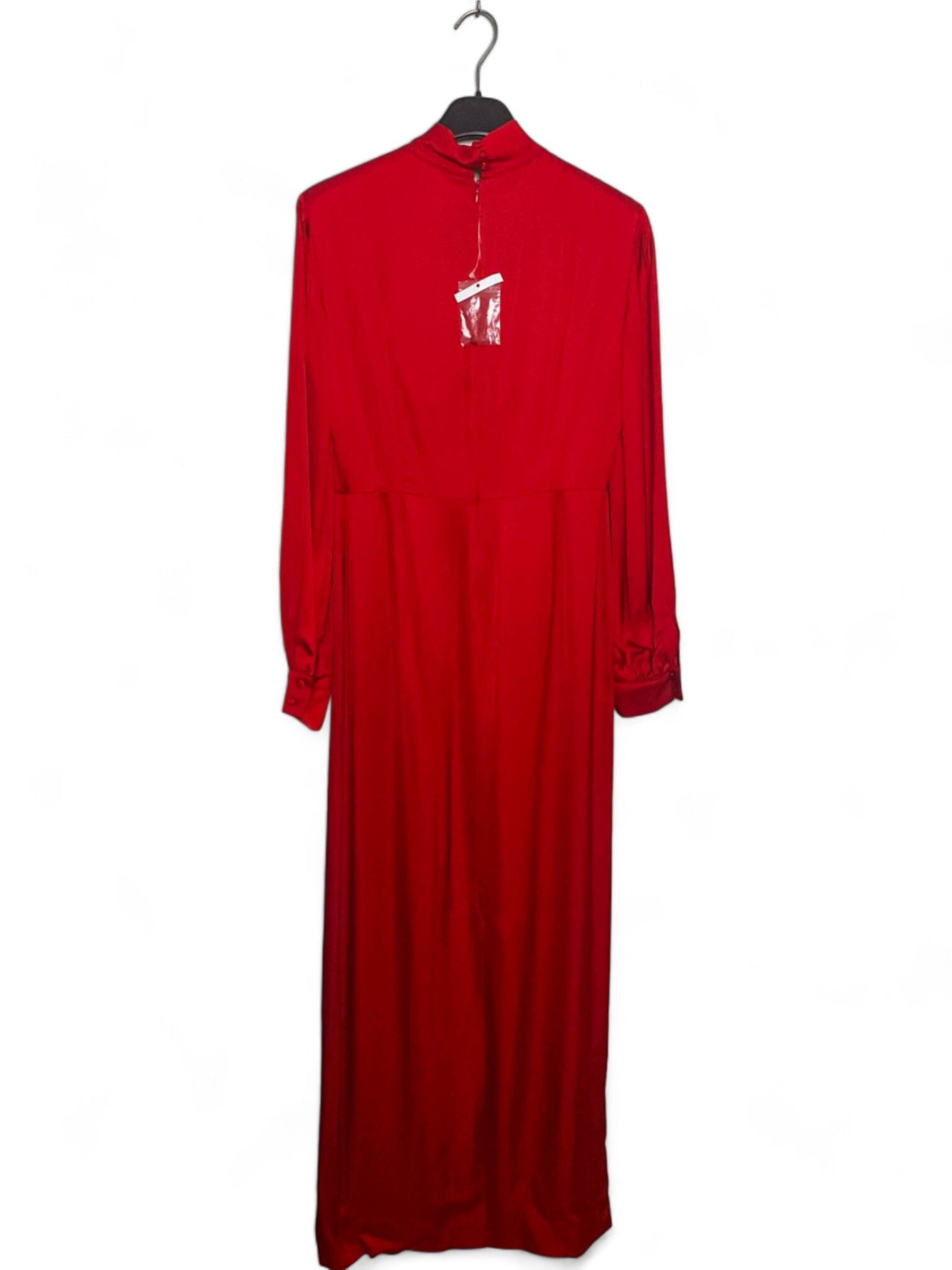 Elegant Red SportMax Long Dress - Size 42 IT, Viscose, 152 cm Length