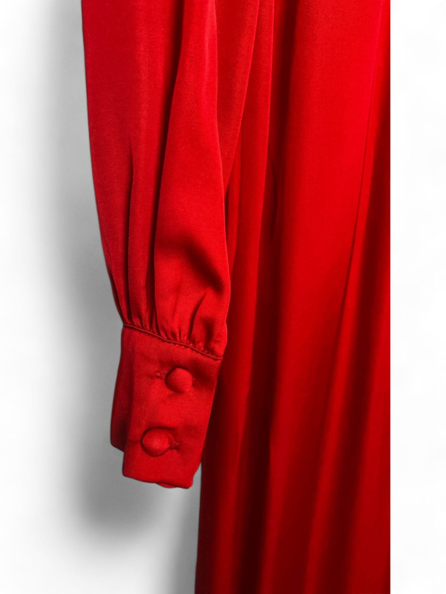 Elegant Red SportMax Long Dress - Size 42 IT, Viscose, 152 cm Length