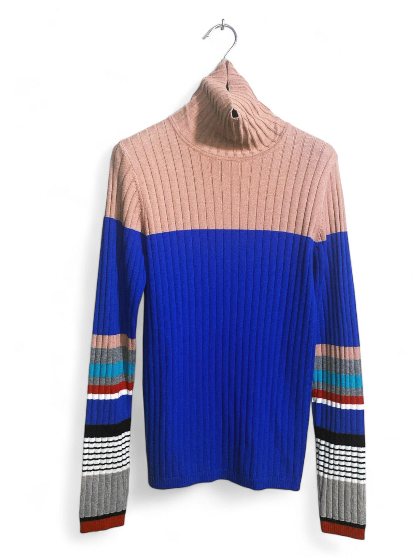 SportMax Colorblock Turtleneck Pullover - Size M