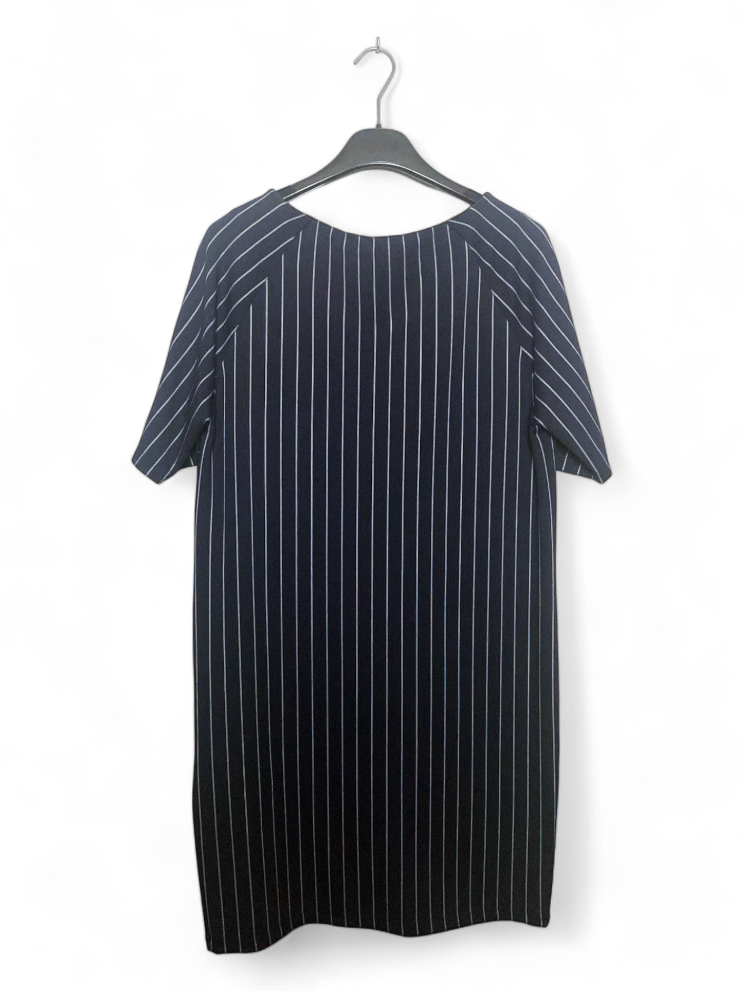 SportMax sötétkék csíkos ruha - M-es méretű, 92 cm hosszú