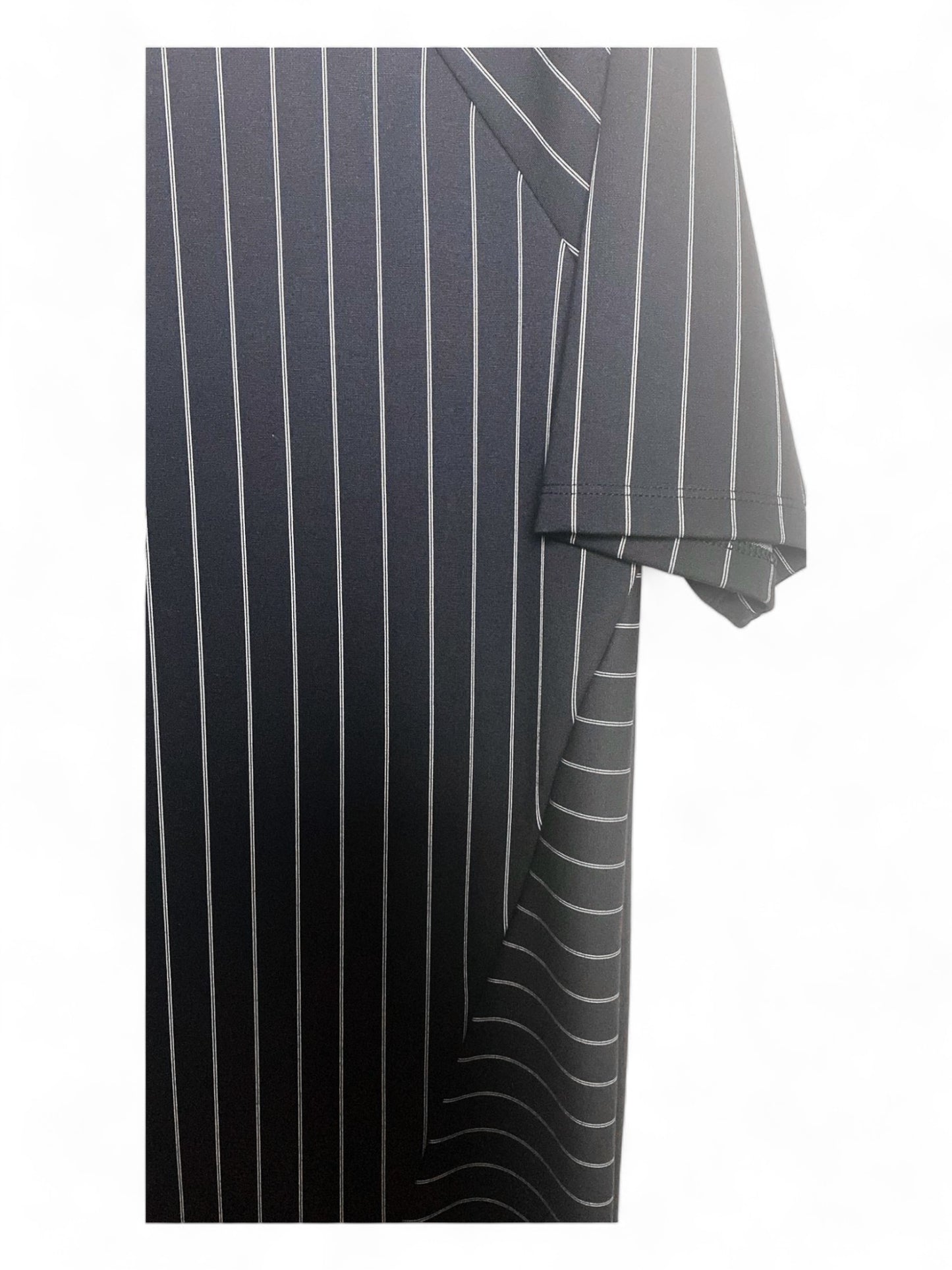 SportMax sötétkék csíkos ruha - M-es méretű, 92 cm hosszú