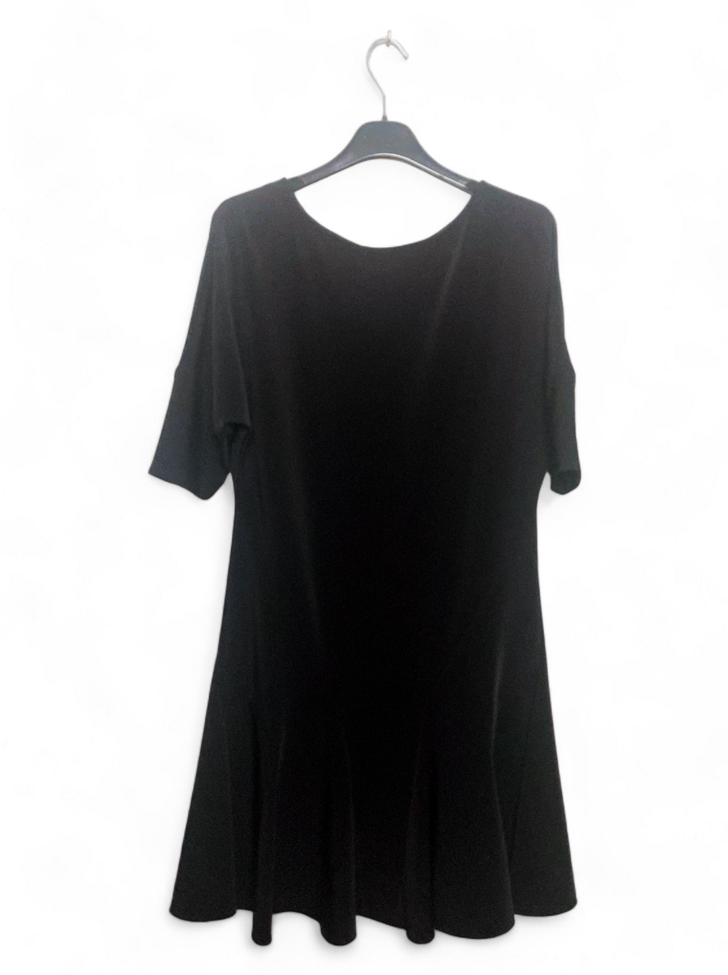 Versace Black Cocktail Dress with Gold Accent - Size 44, 97cm Long