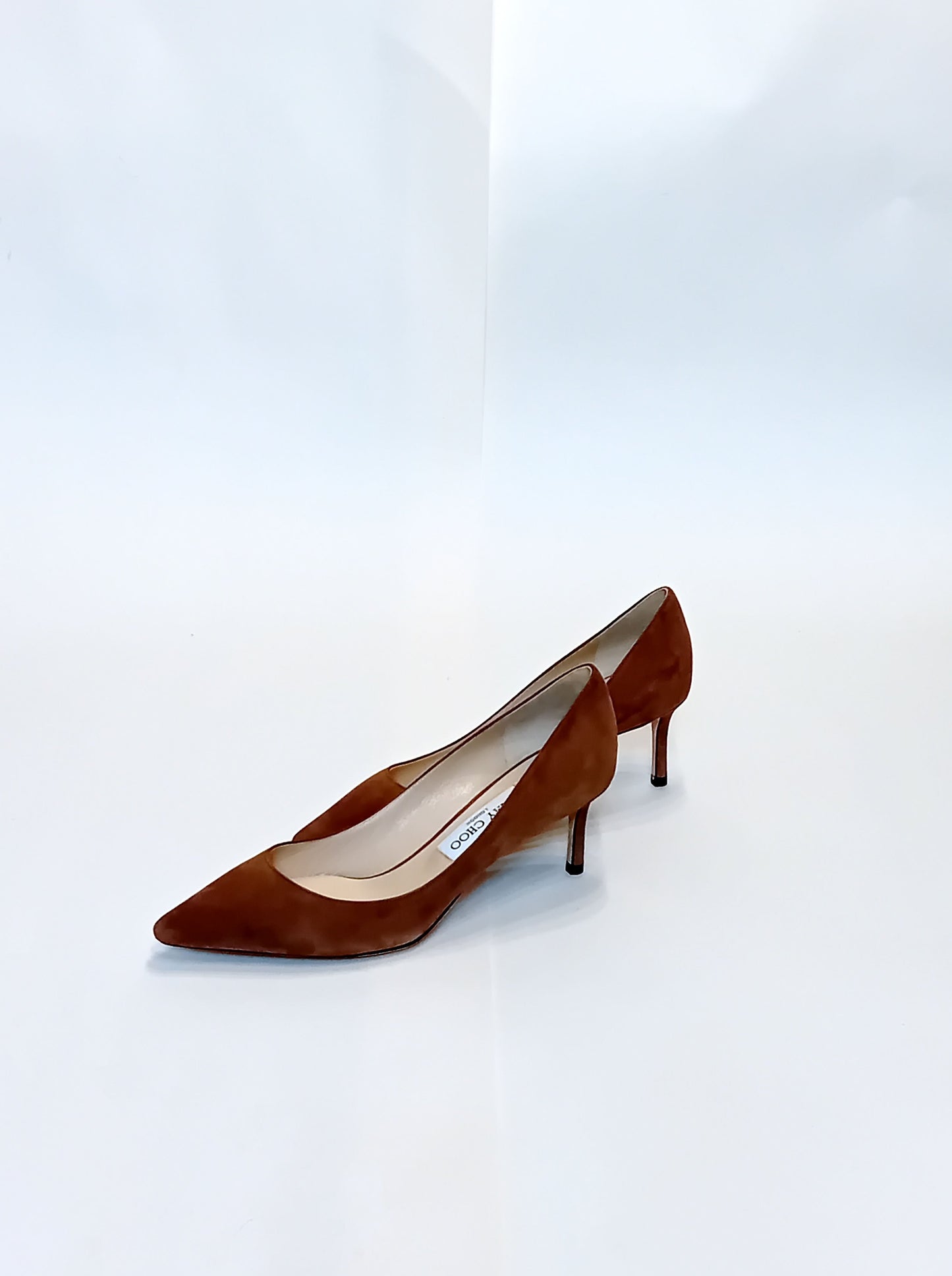 Классические коричневые кожаные туфли Jimmy Choo (размер 39) - 7 см