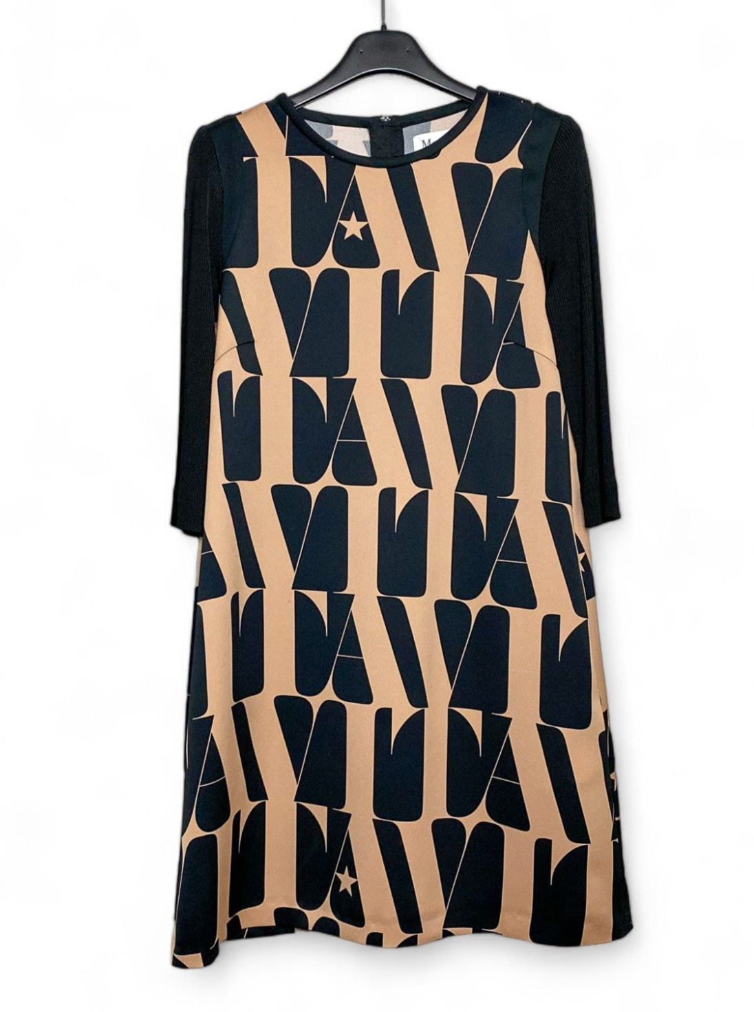 Sportmax Graphic Dress with Jersey Sleeves - Size 42 IT