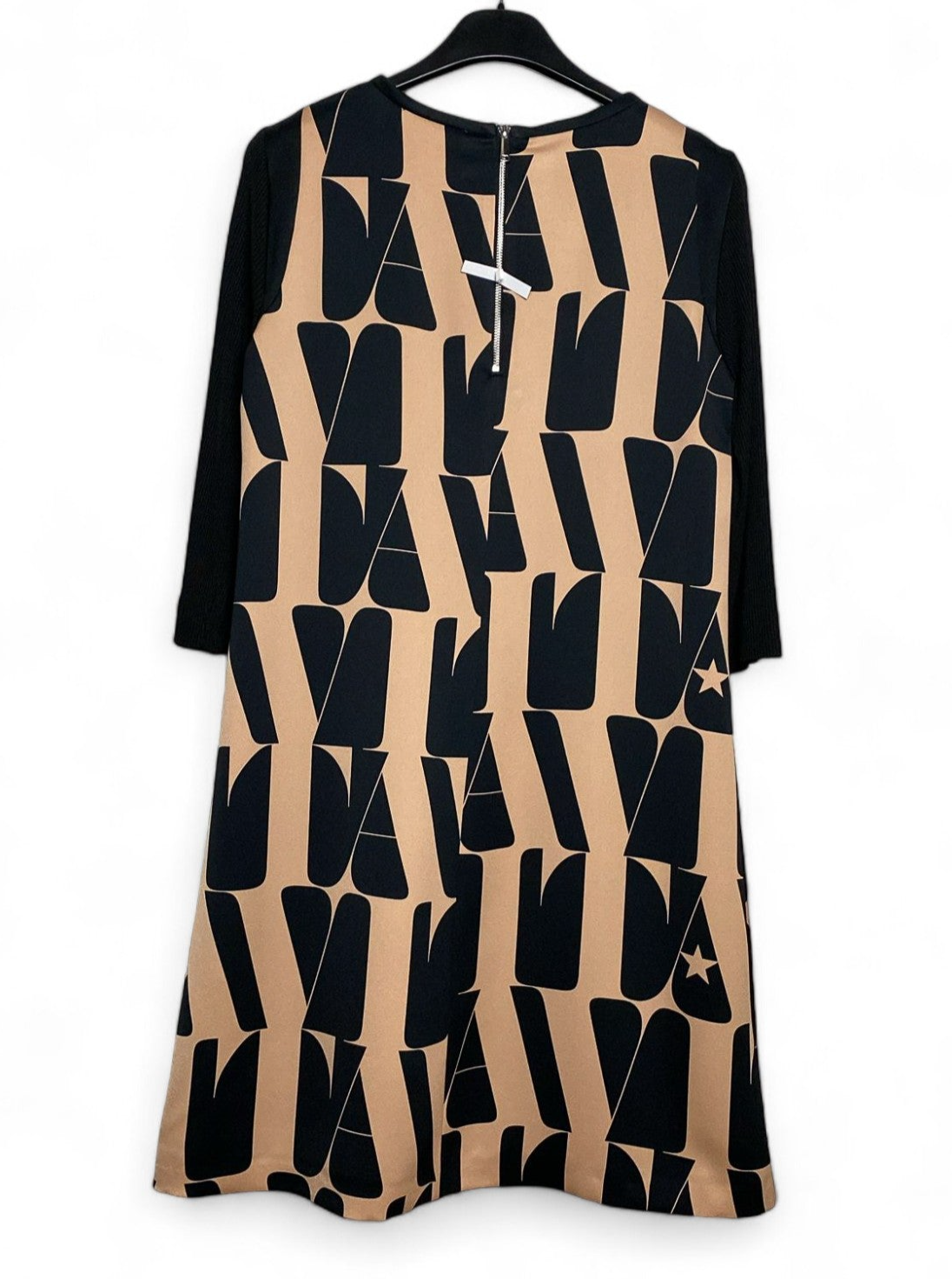 Sportmax Graphic Dress with Jersey Sleeves - Size 42 IT