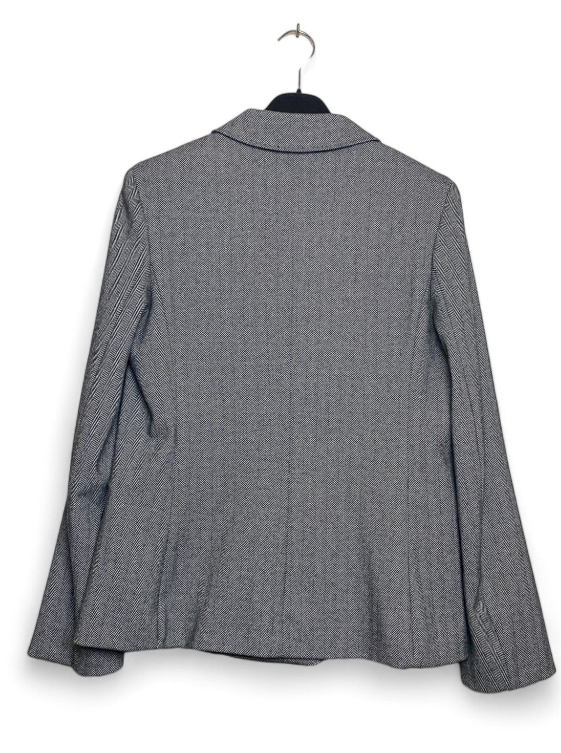 Grey Wool-Cotton Blend Blazer | Size 46 IT | Designer Archive -60%