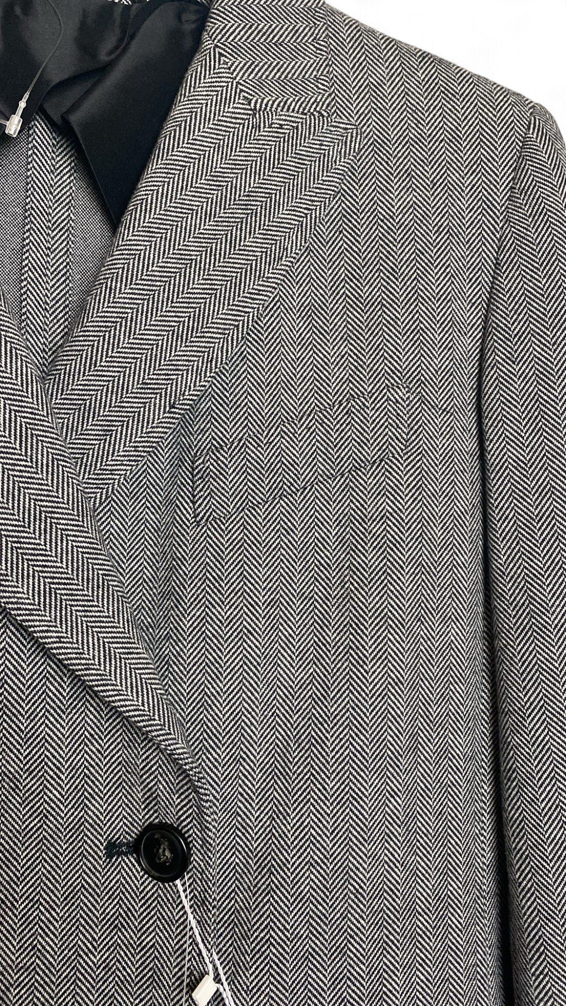 Grey Wool-Cotton Blend Blazer | Size 46 IT | Designer Archive -60%