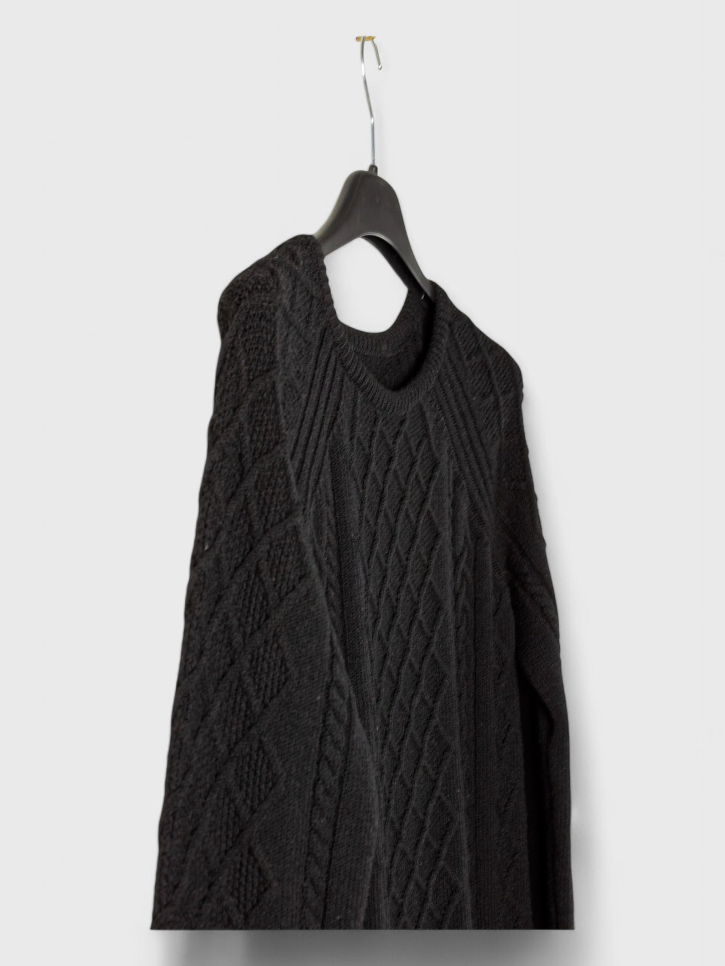 MaxMara Black Cable Knit Wool Pullover - 100% Wool