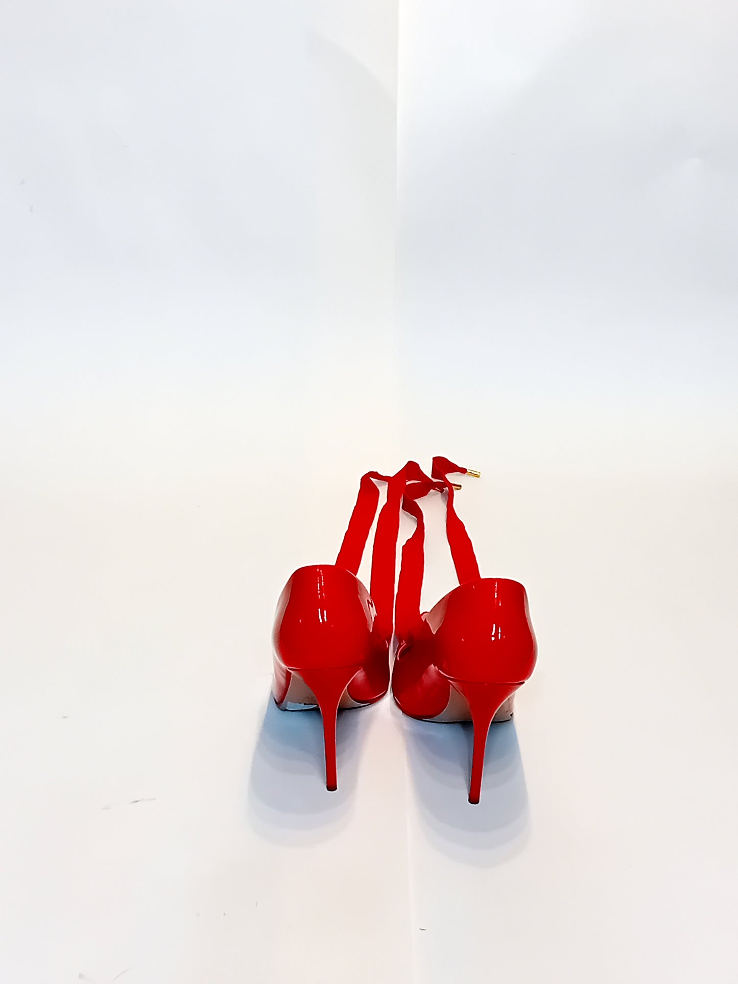 Marella Red Patent Leather Sandals with Golden Bee Embellishments (Size 39) - 11cm