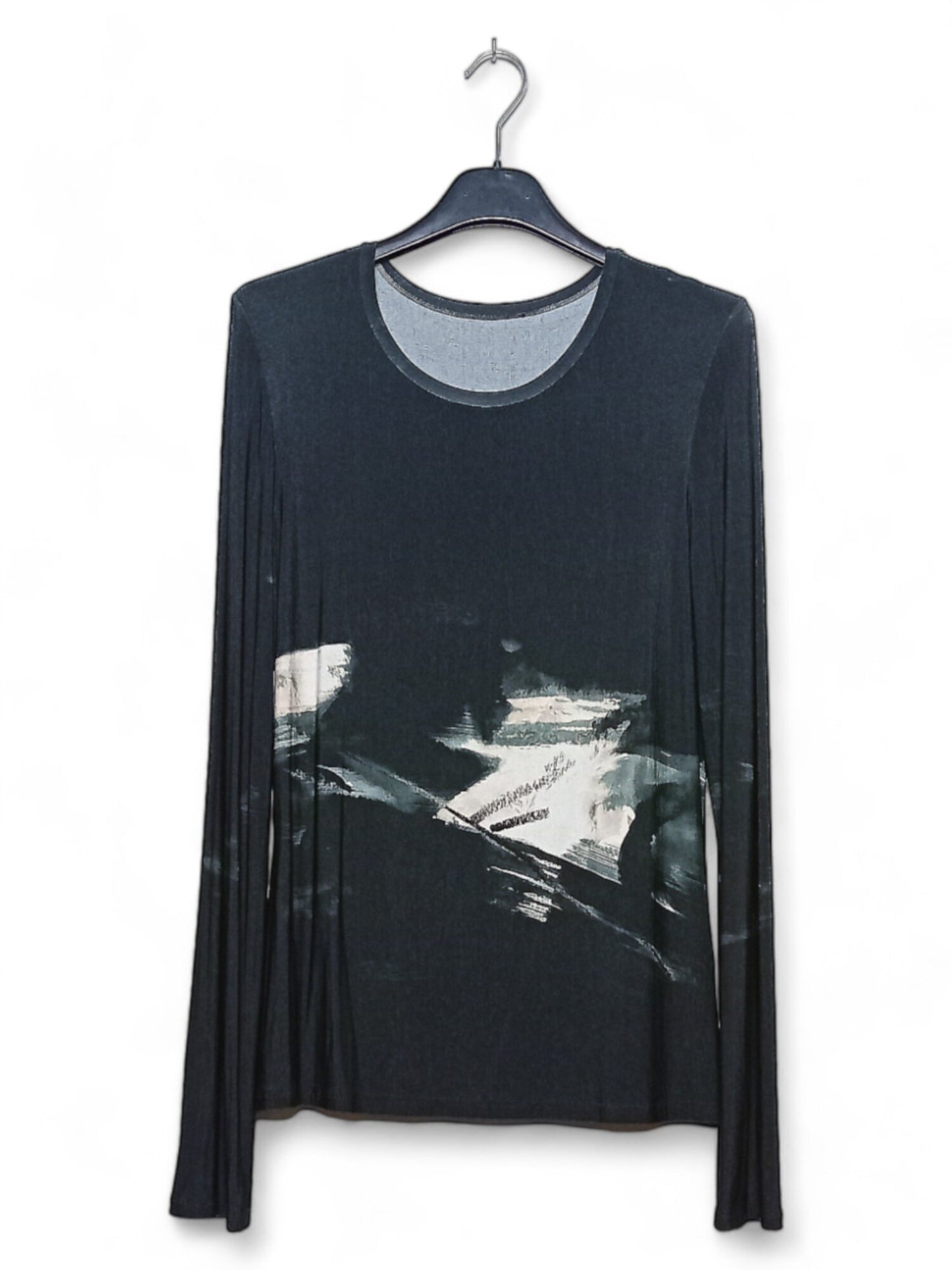 MaxMara Abstract Print Jersey Set - Top & Skirt - Size 42