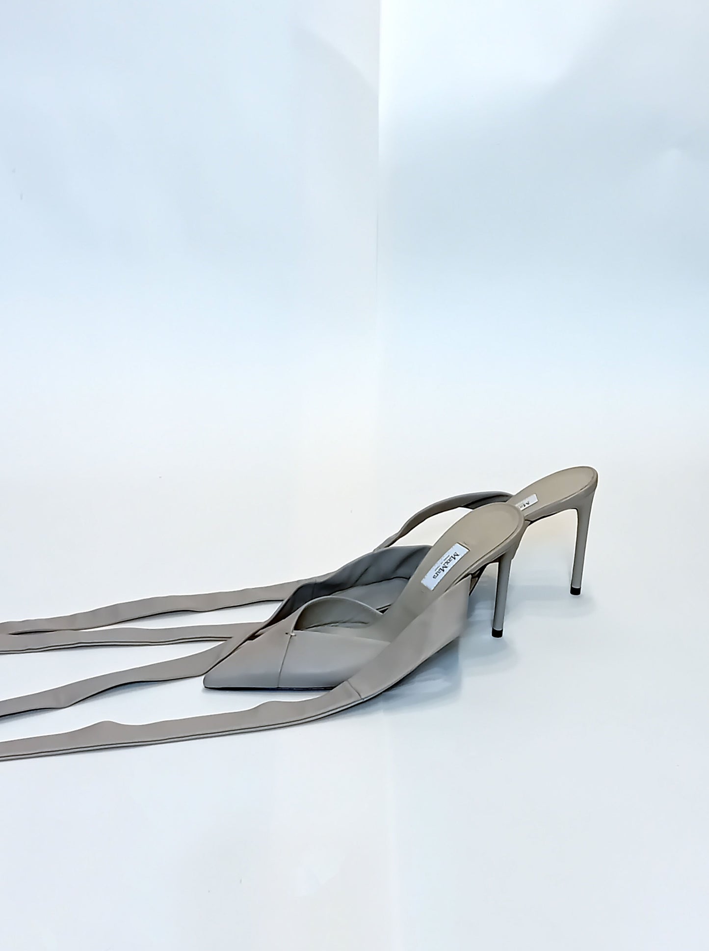 MaxMara Unique Taupe Leather Strap Sandals (Size 37) - 10cm