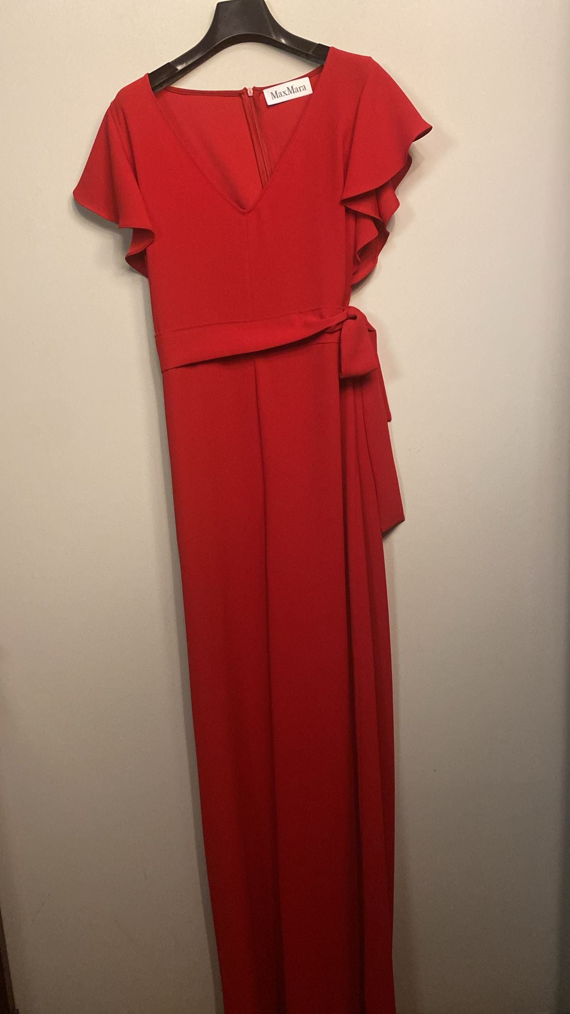 Red Jumpsuit with Palazzo Pants - IT Sizes 46, 50