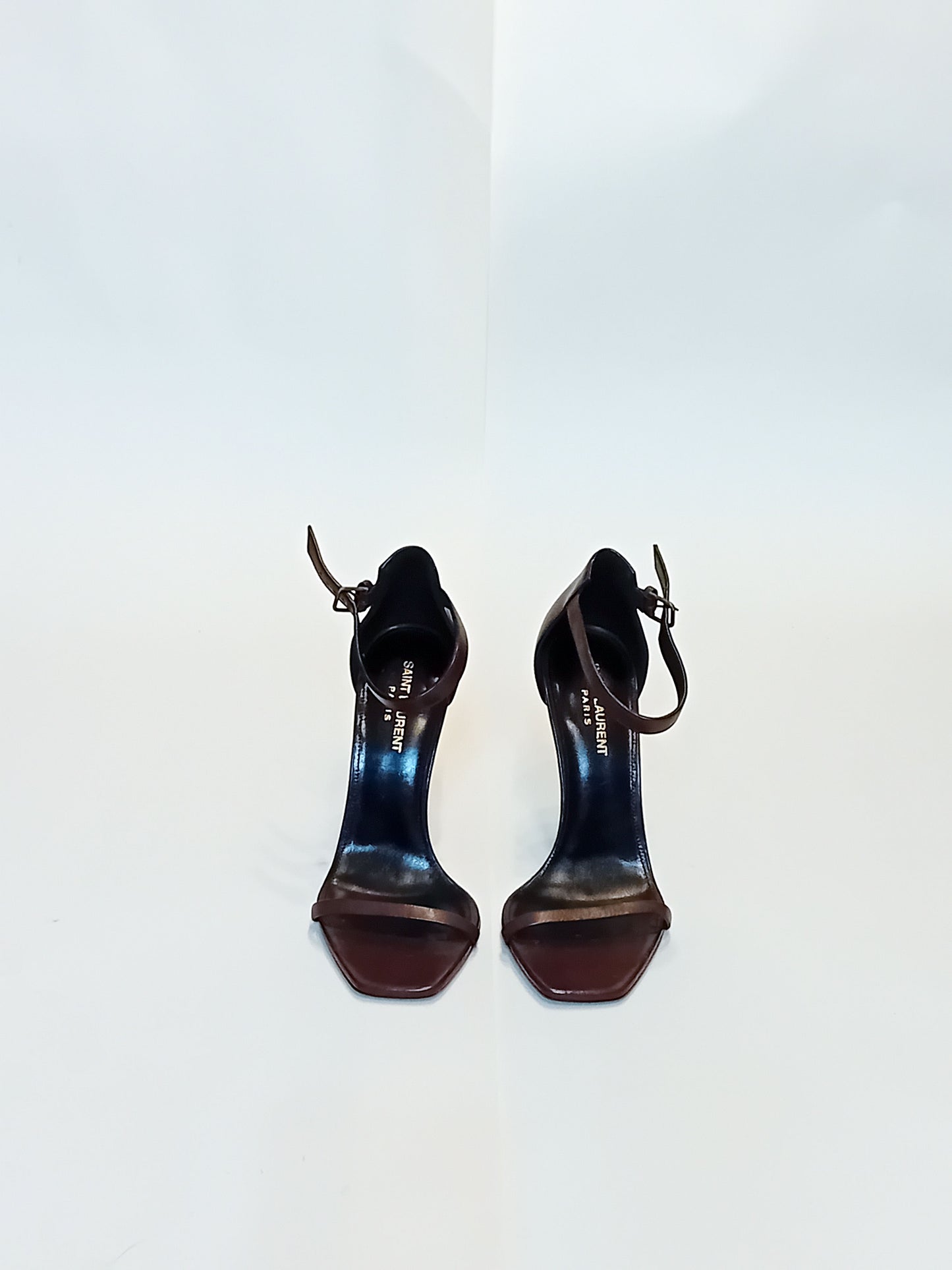Saint Laurent Chic Brown Leather Sandals (Size 39) - 12cm