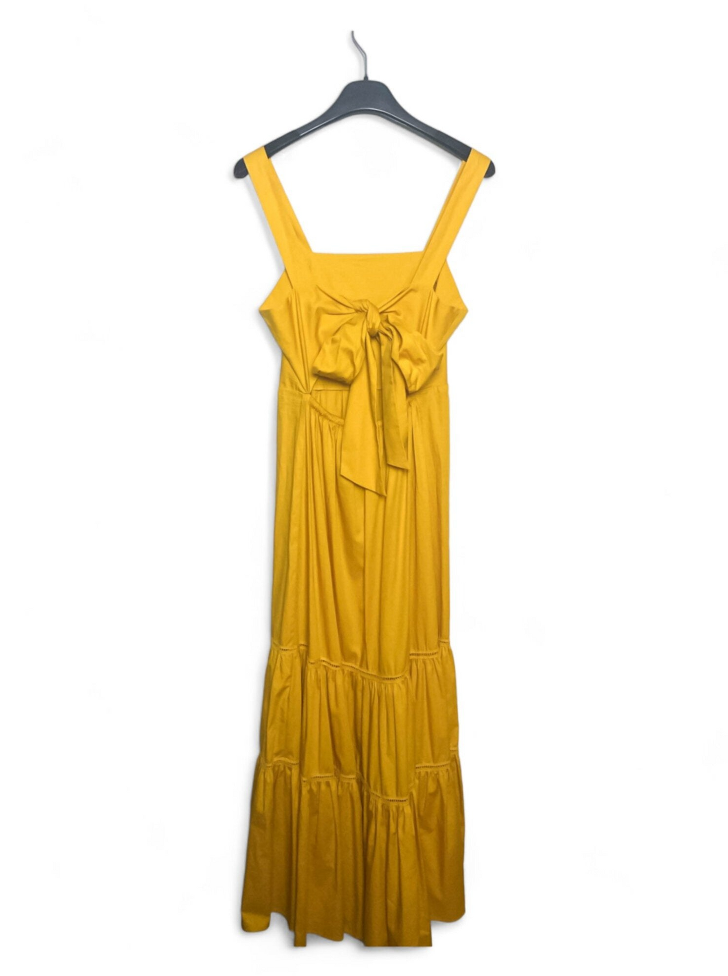 Sunny Yellow SportMax Summer Dress - Size 42 IT, 100% Cotton, 140 cm Long
