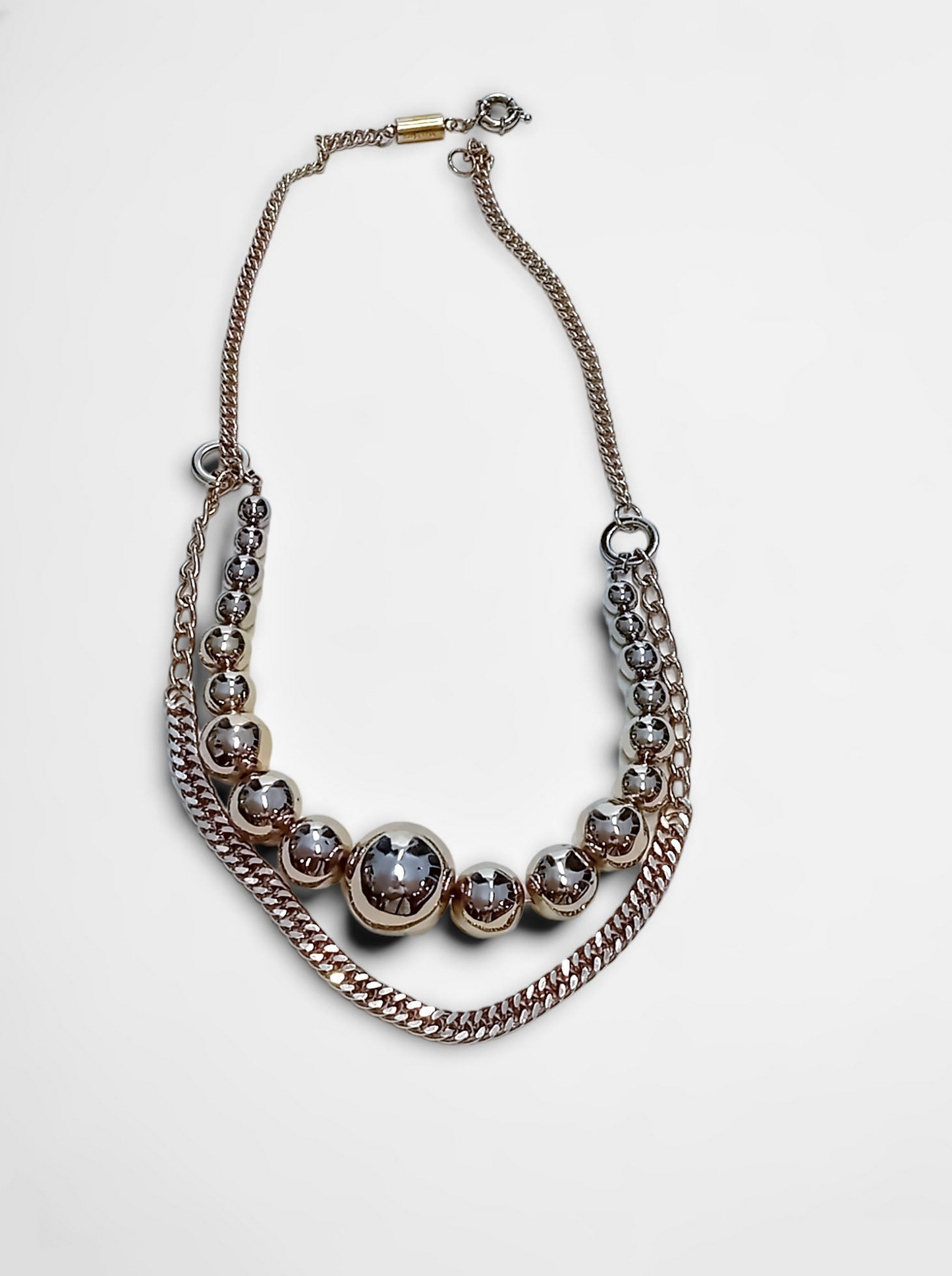 The Metallic Beaded Chain Necklace