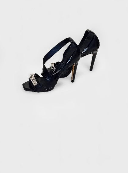 MaxMara Sleek Leather Strapped Stilettos - Size 37 - 10.5cm