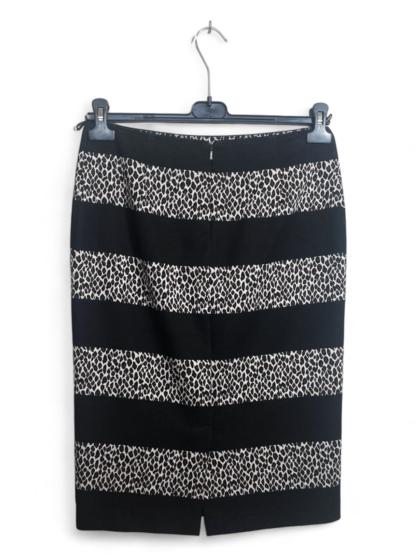 Max Mara Leopard Print Knit Top and Skirt Set - Size 44
