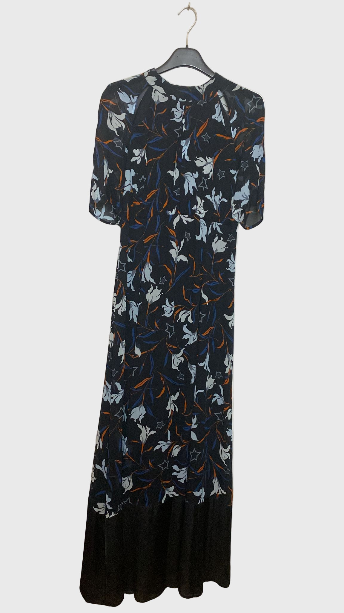 Sportmax 100% Viscose Floral Print Dress with Bow Detail - 150 cm Long - Size 44 IT