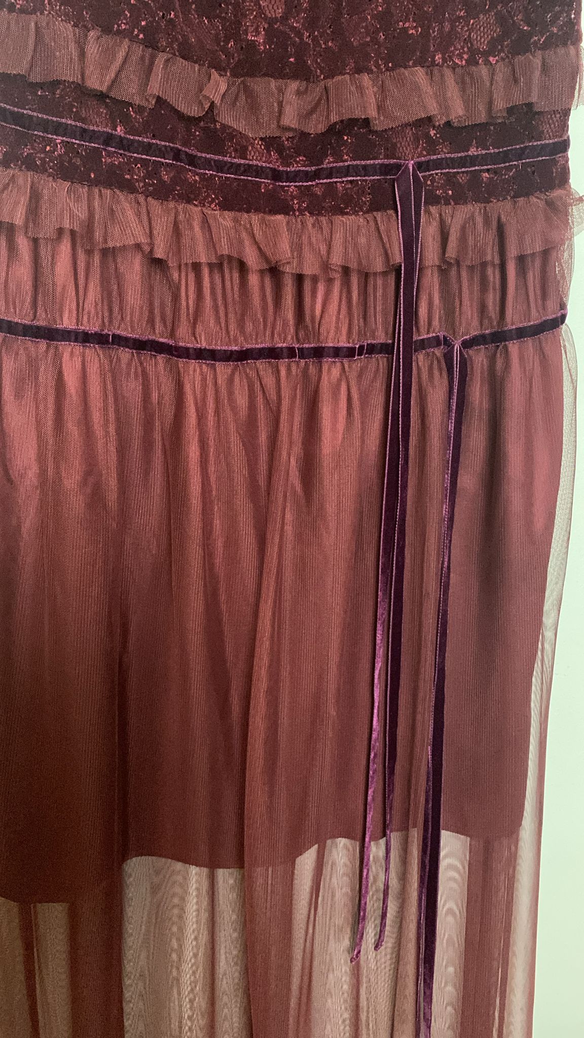 Sportmax 100% Viscose Burgundy Cocktail Dress - 160 cm Long - Size 44 IT