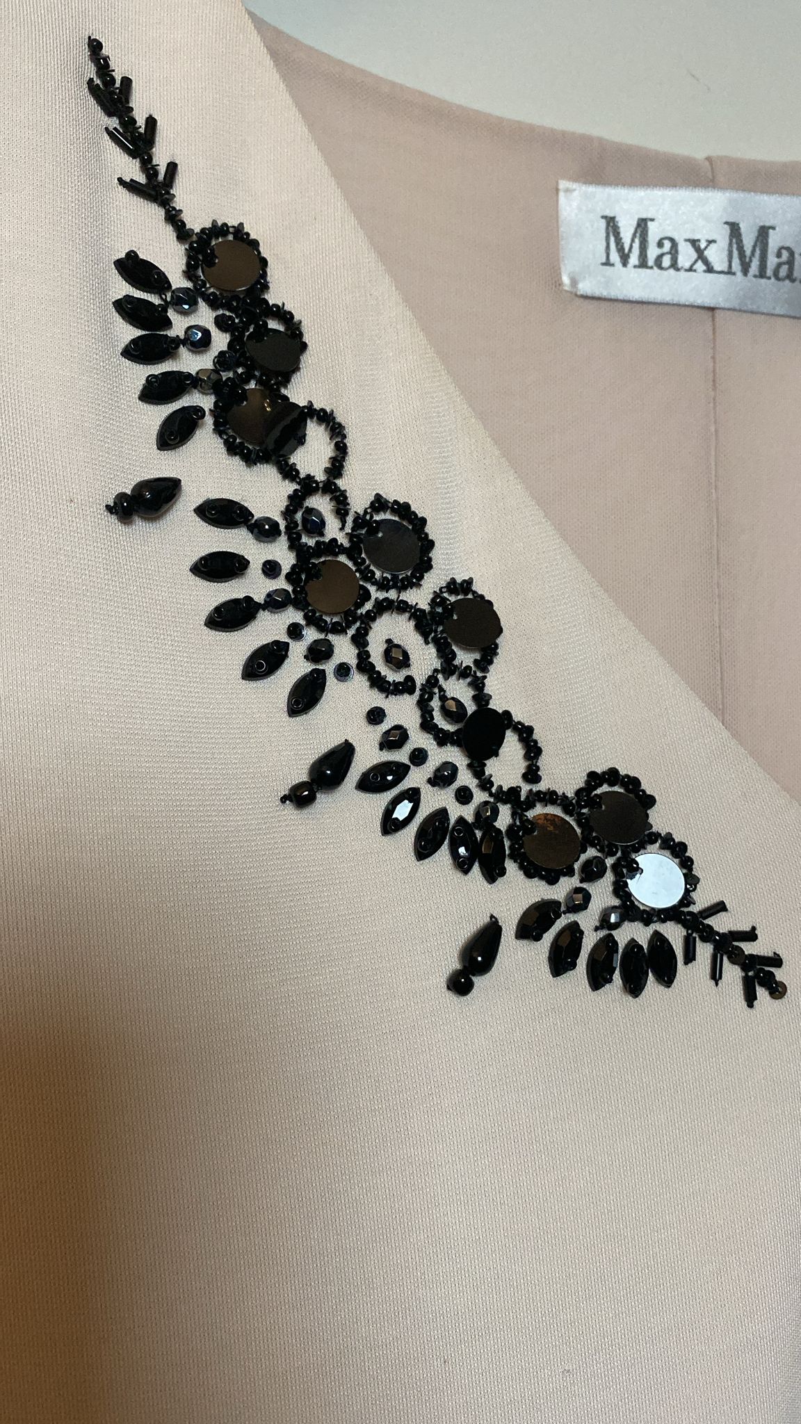 Max Mara 98% viszkóz + 2% elasztán ruha díszítéssel - 94 cm hosszú - M-es méret