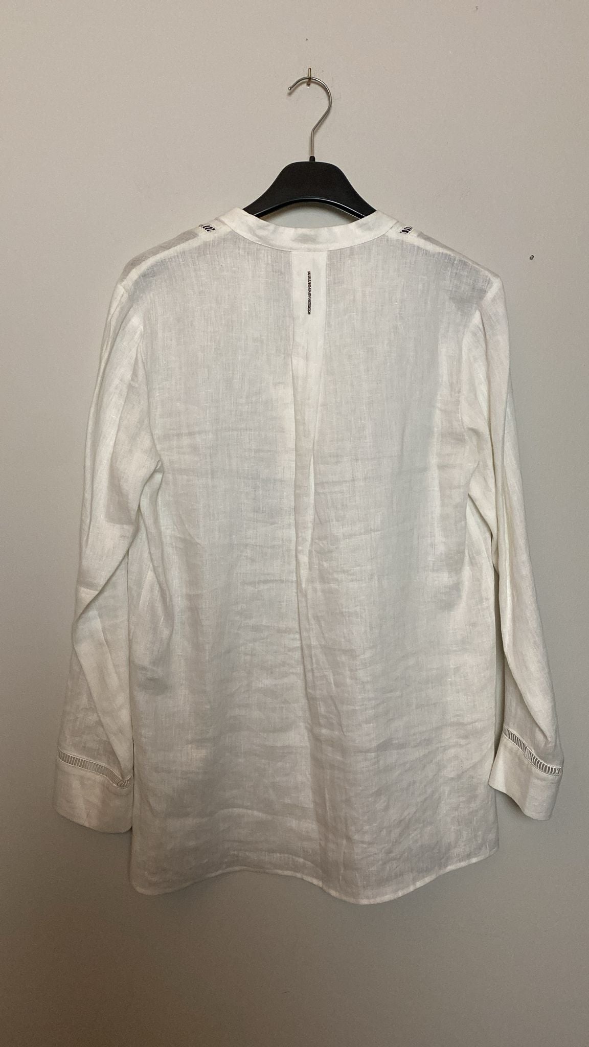 Escada Sport 100% Linen Blouse with Swarovski Crystals - Size 40 IT