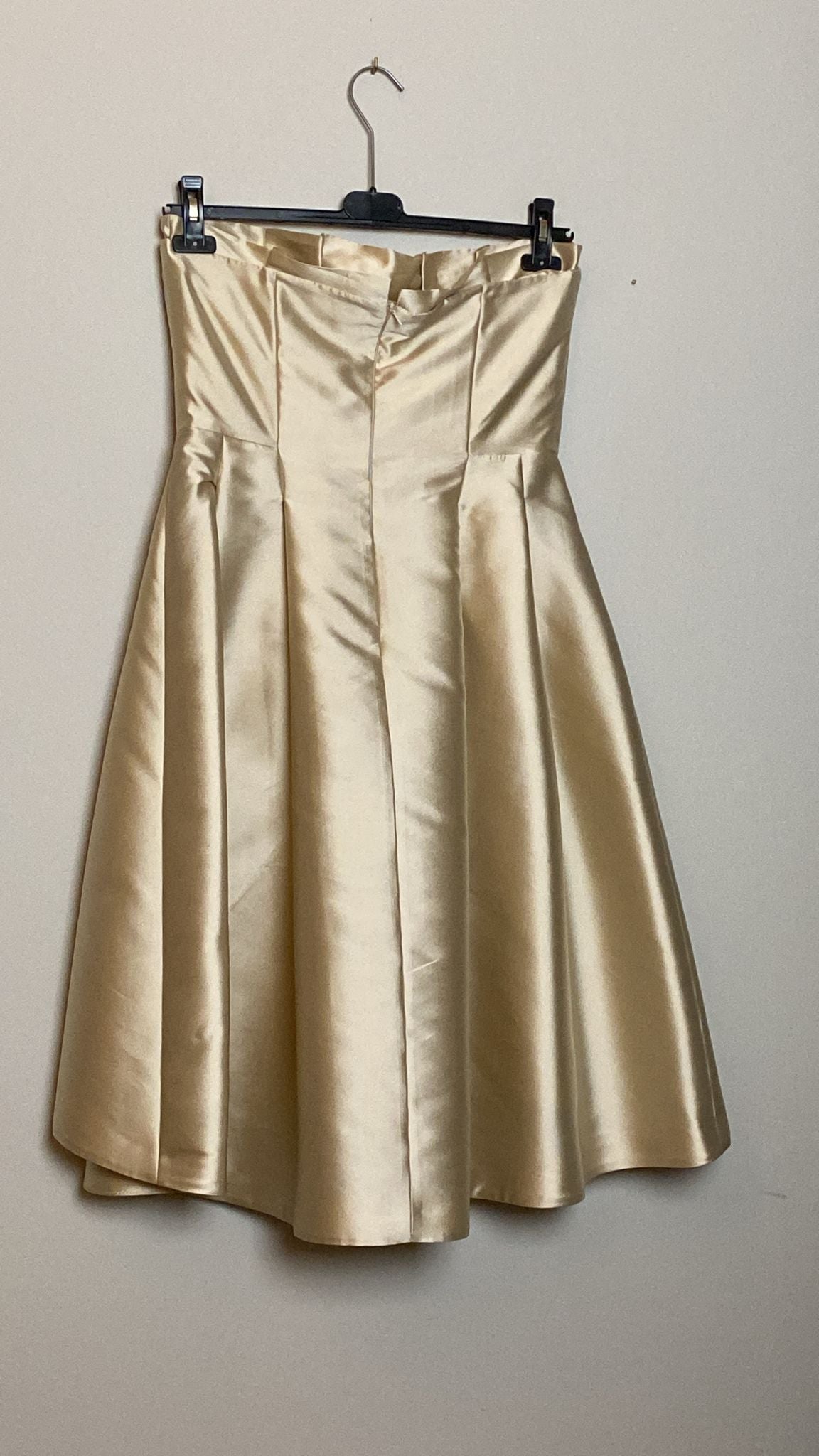 MaxMara Beige Silk Satin Cocktail Dress - Size 46