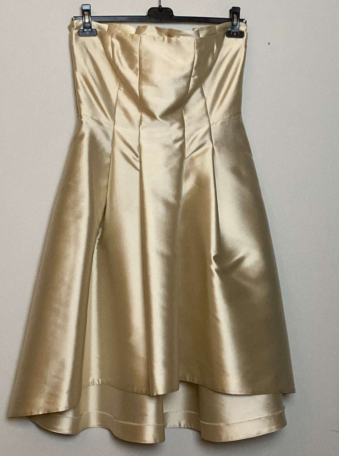MaxMara Beige Silk Satin Cocktail Dress - Size 46
