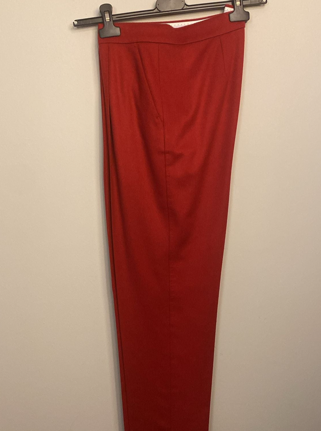 Wine-colored Cashmere Pants - IT Size 48