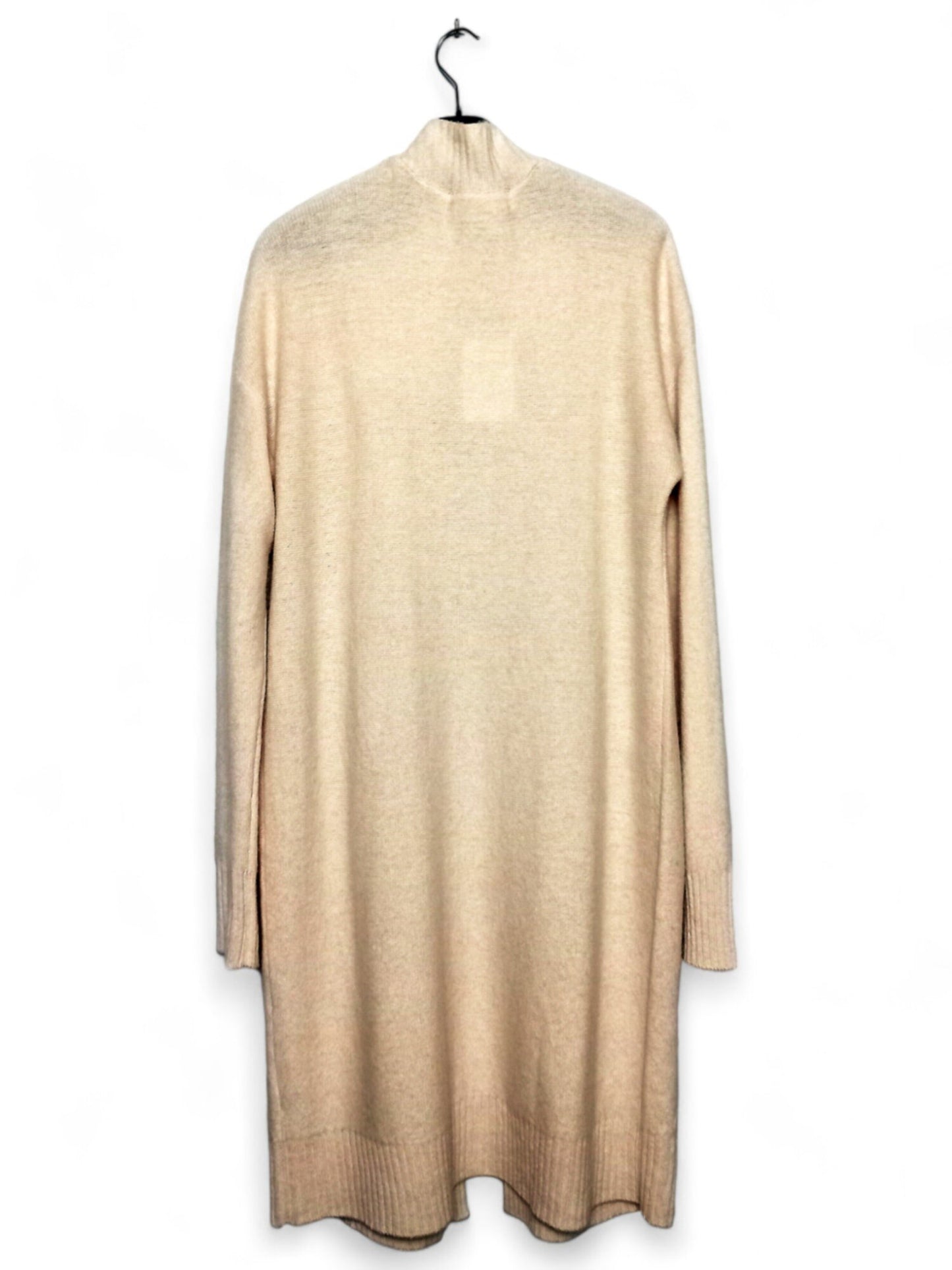 Elegant Cream Cashmere Long Cardigan - Size 48 & 50