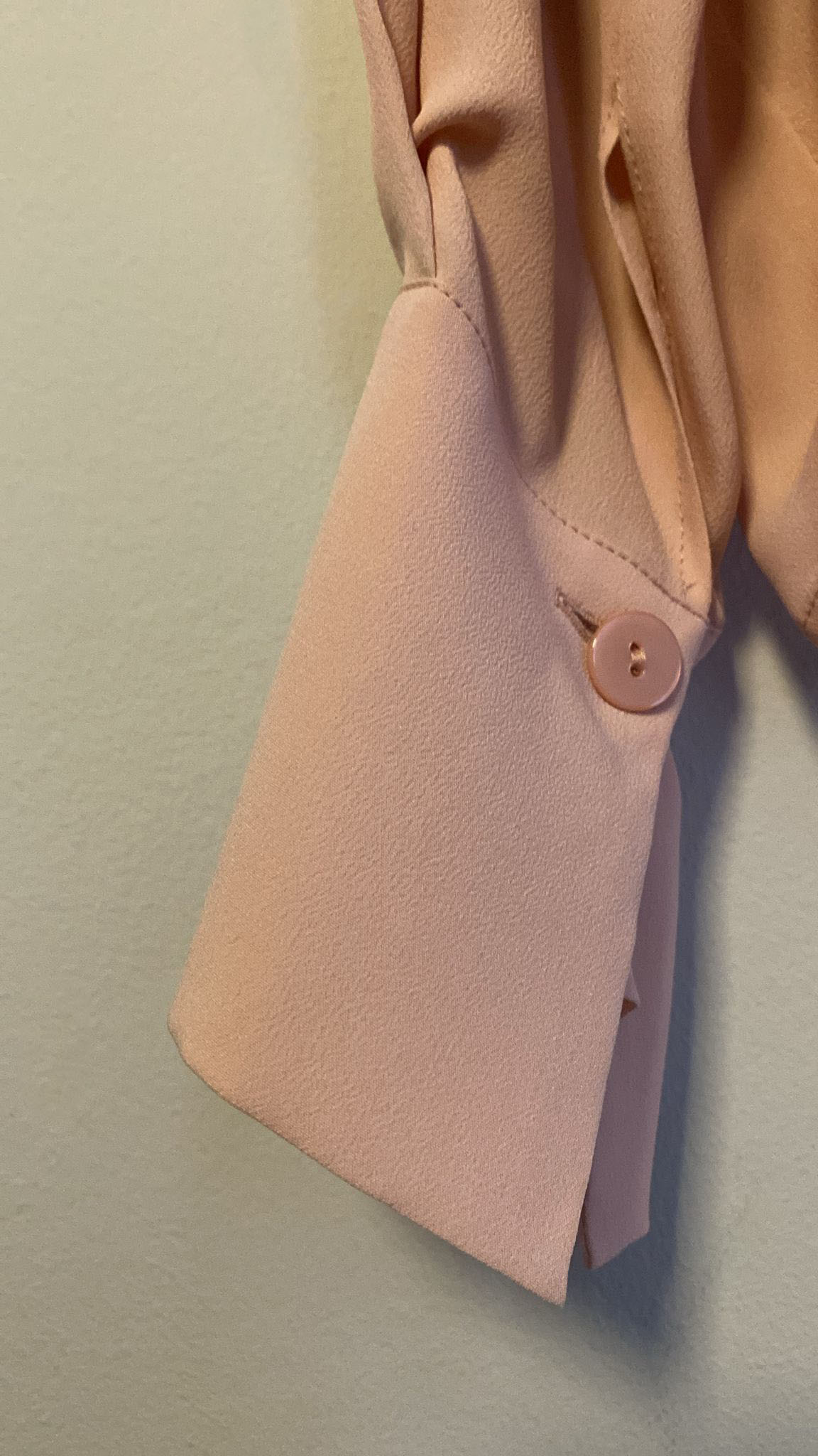 Silk Blouse with Extra Long Sleeves, Italian Sizes 46, 48, 50