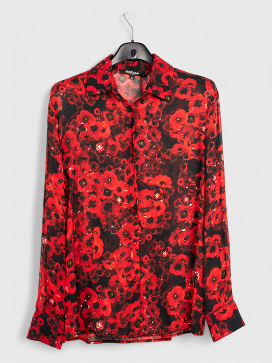 Roberto Cavalli Silk Blouse IT Size 42