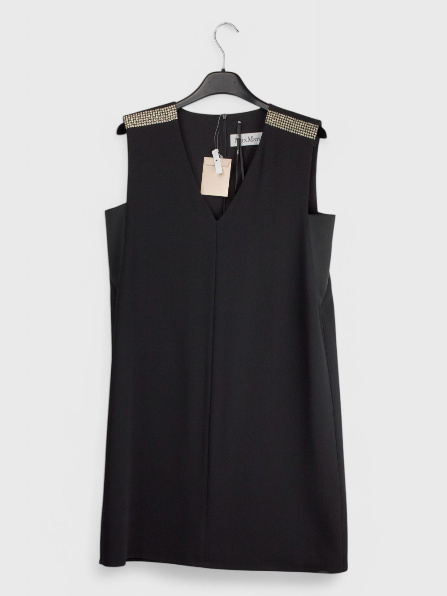 Black Small Dress With Swarovski Decorations IT Size 44