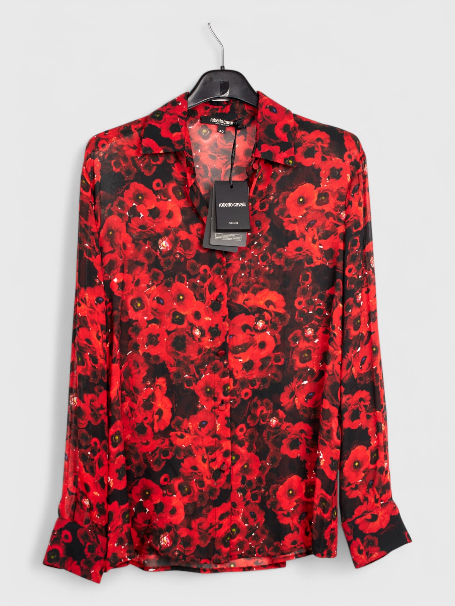 Roberto Cavalli Silk Blouse IT Size 42