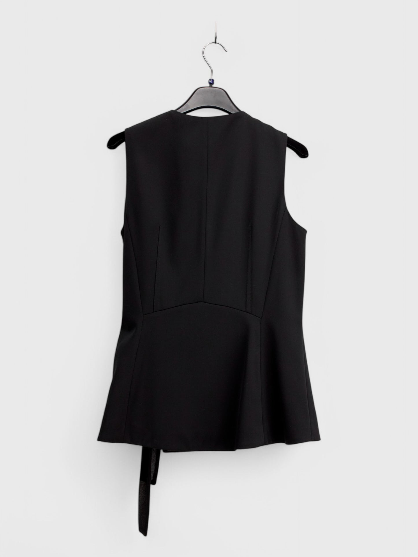 Black Satin Gillet - IT Size 46
