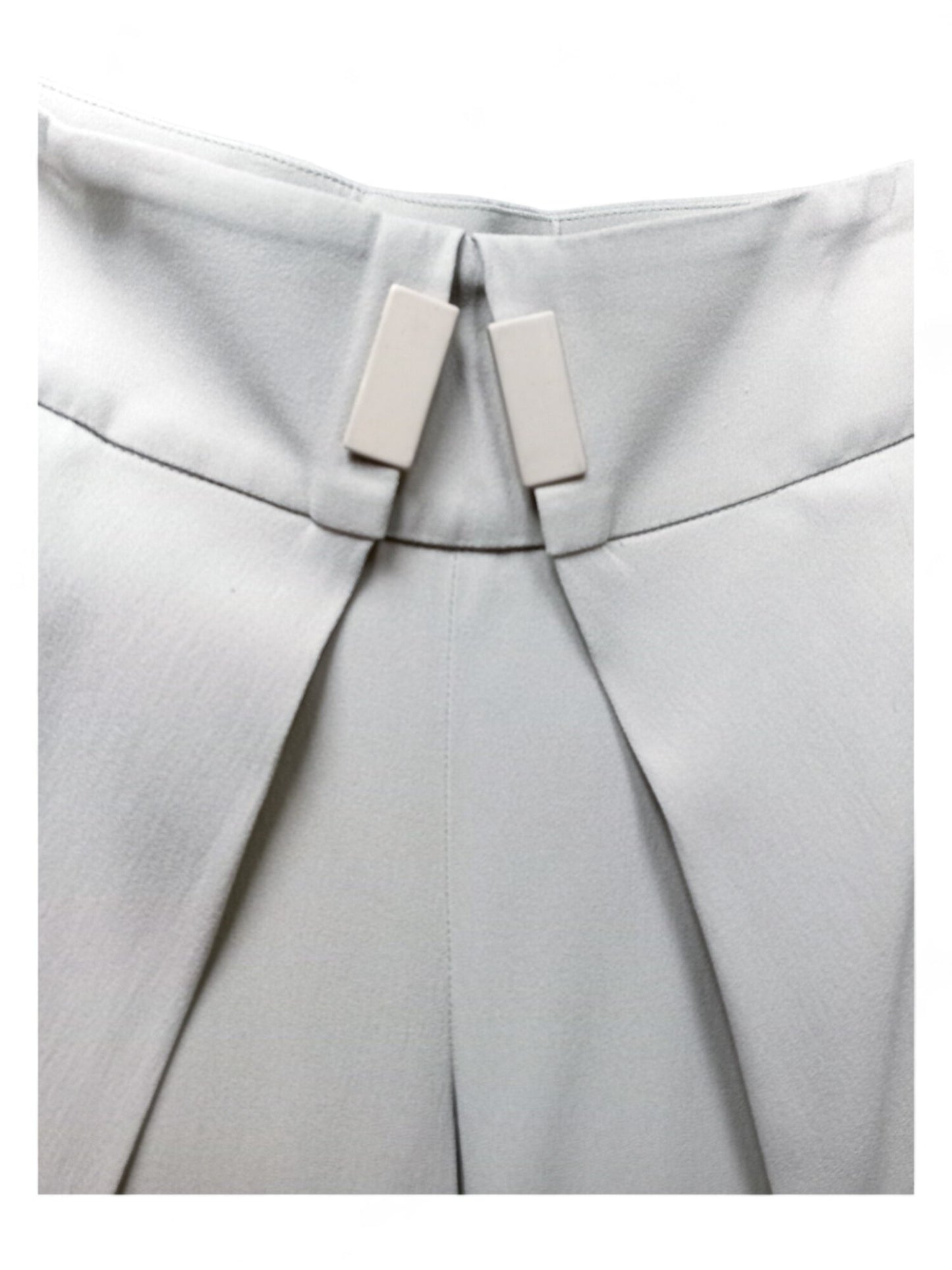 Emporio Armani Light Gray Trousers with Front Decoration - Size 46