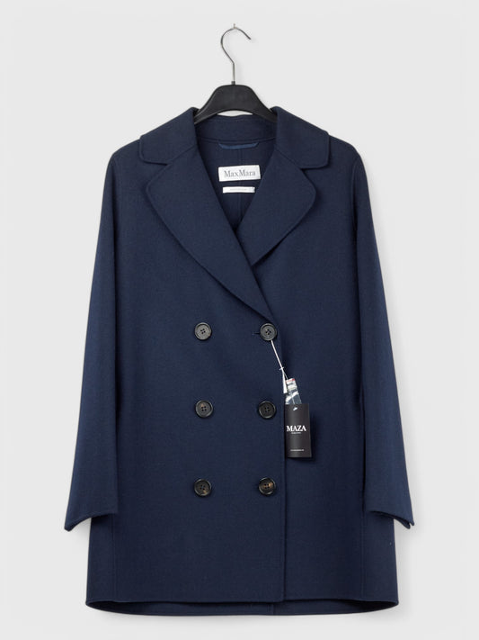 Max Mara double breasted coat darkblue authentic designer outlet sale