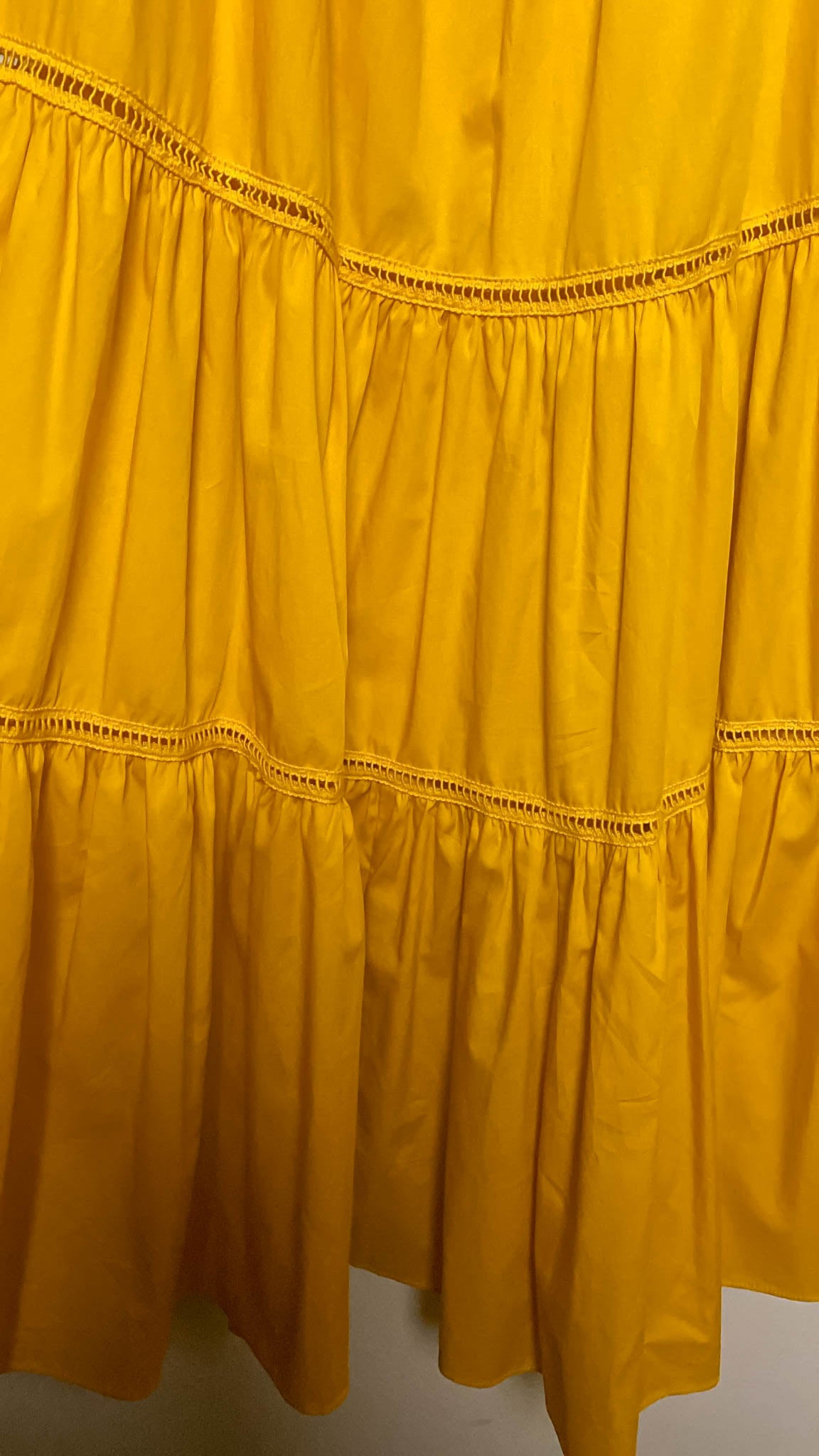Sunny Yellow SportMax Summer Dress - Size 42 IT, 100% Cotton, 140 cm Long