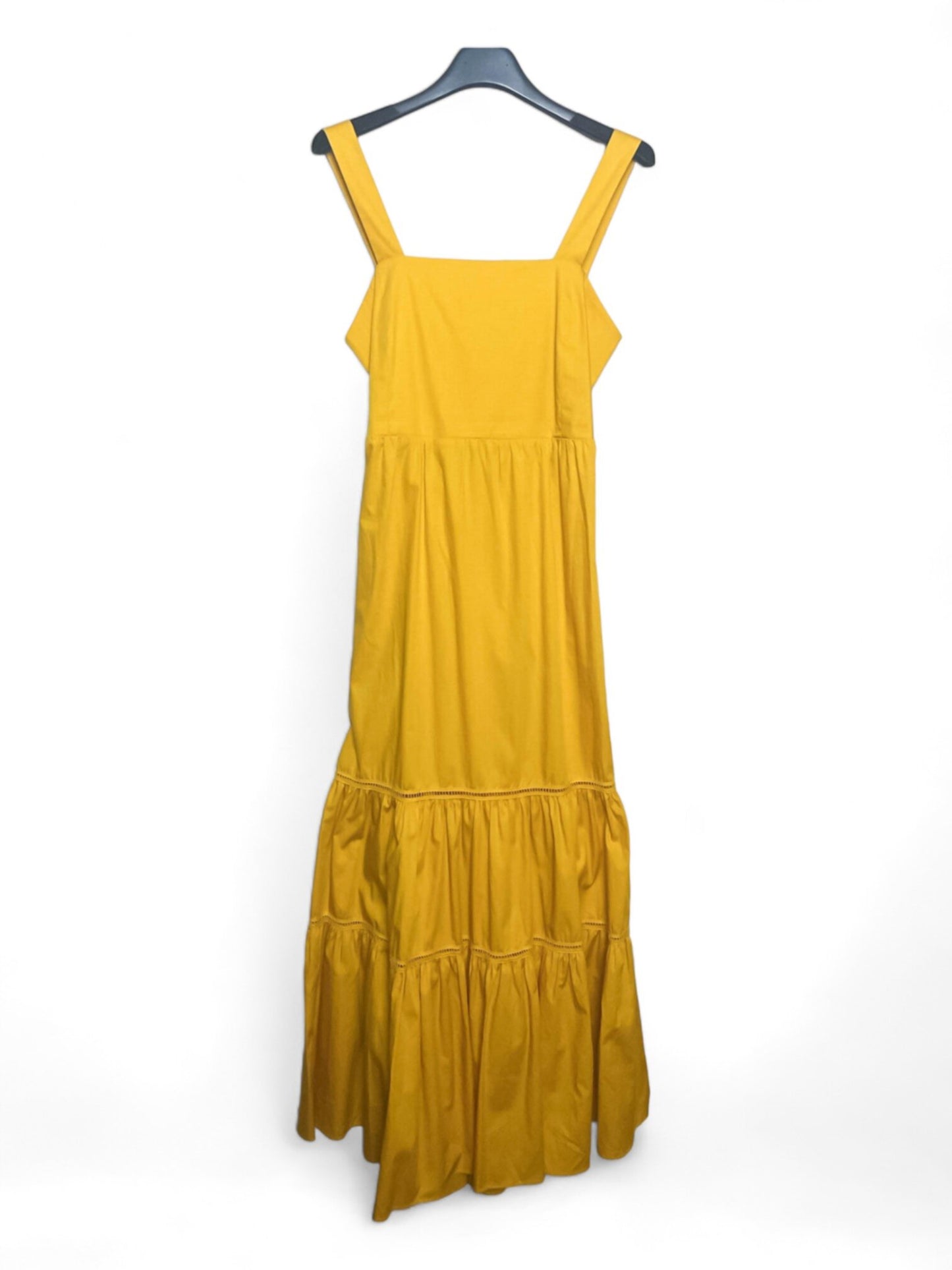 Sunny Yellow SportMax Summer Dress - Size 42 IT, 100% Cotton, 140 cm Long