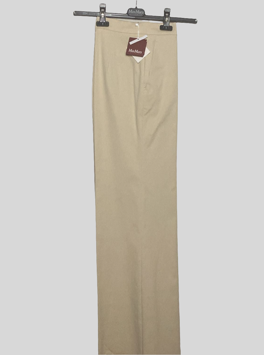 Max Mara Cotton-Blend Trousers - Size 46 IT
