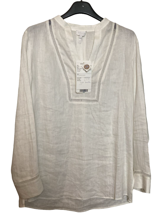 Escada Sport 100% Linen Blouse with Swarovski Crystals - Size 40 IT