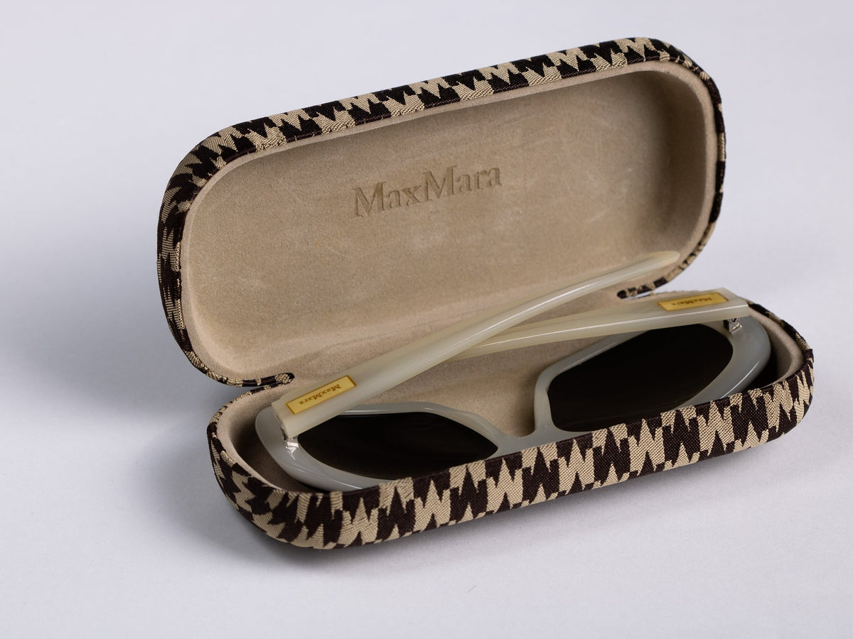 Max Mara — Warm Ivory Plastic Sunglasses
