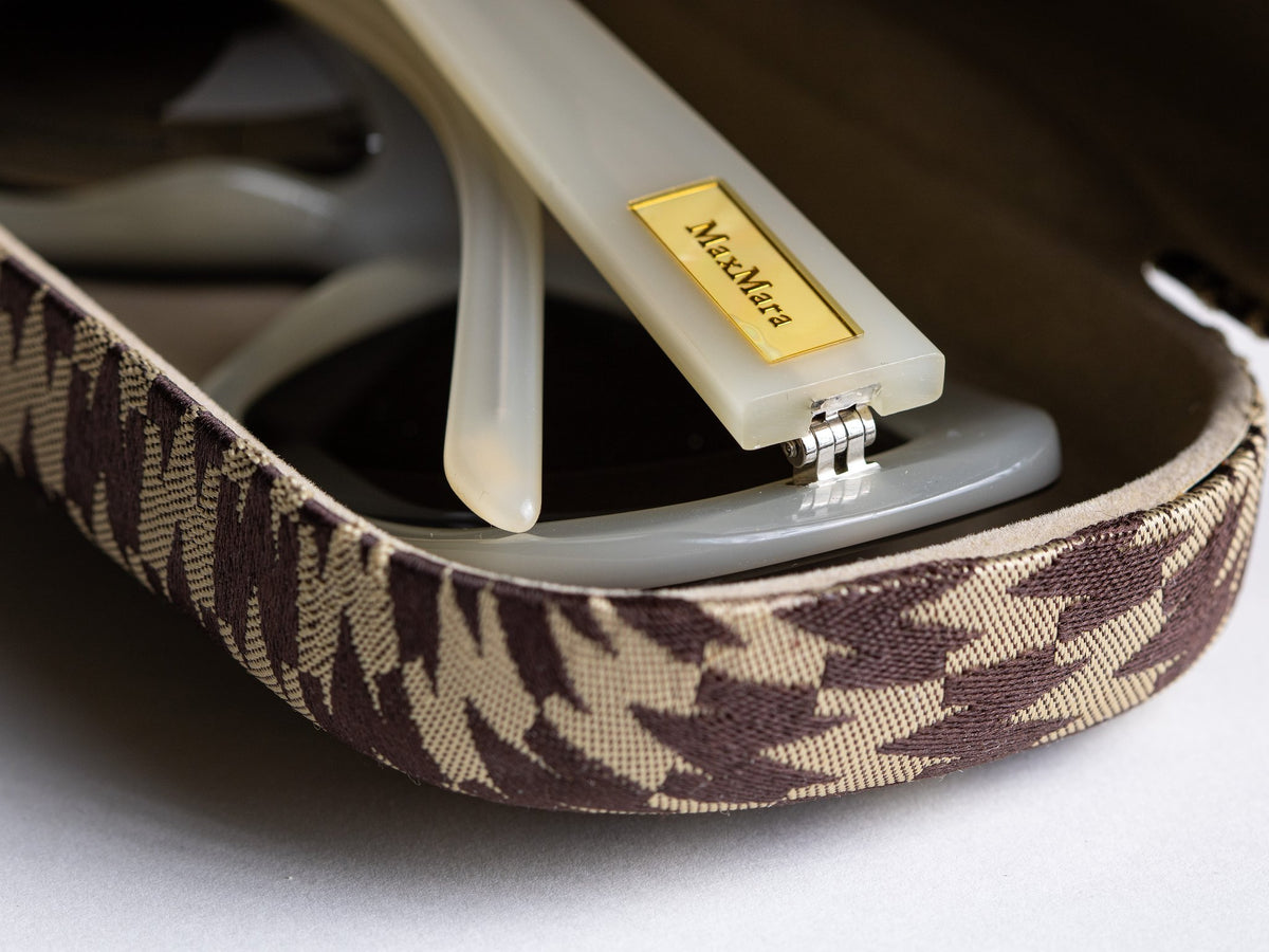 Max Mara — Warm Ivory Plastic Sunglasses